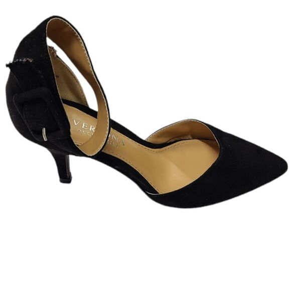 Versona Poited Toe Slingback Black Pumps Size 7 - Picture 3 of 8